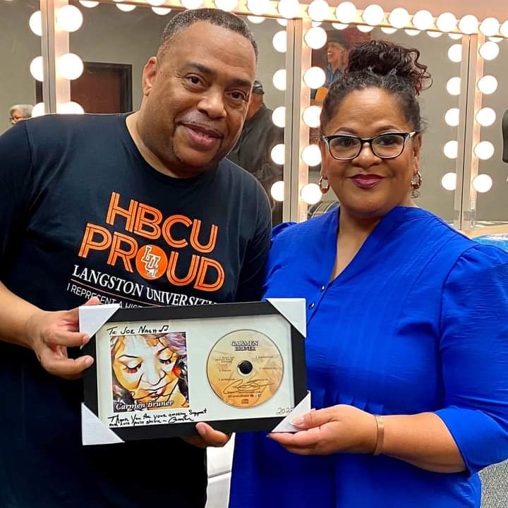 I wanna give a special thanks to my homegirl and my singing partner, Carmen Bruner who put on a fabulous show in Bristow, OK and did her thang. Thanks for having me be a part of this great event and to host and introduce her and to double up and sing background was so much fun.