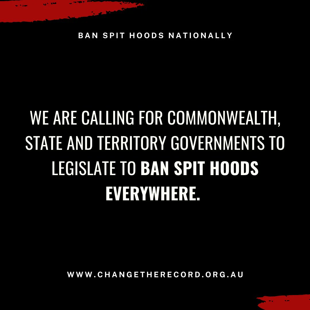 Spithoods are cruel, demeaning and inhumane. 

We are calling on all states and territories to ban spit hoods in law - for all people, in all settings. Add your voice: buff.ly/3u9d6QR