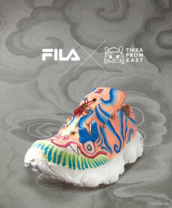 Collaboration with FILA by Tik Ka From East. Hand-drawn tiger🐯on shoes in traditional Chinese style. 
<a href="/tikkafromeast/">tik ka from east</a> 
🔥Join our Discord: discord.com/invite/gufeNyb…
#NFT  #Metaverse #digitalart #nftcollector #Tweety  #FILA #asiaart #art #sports #shoe