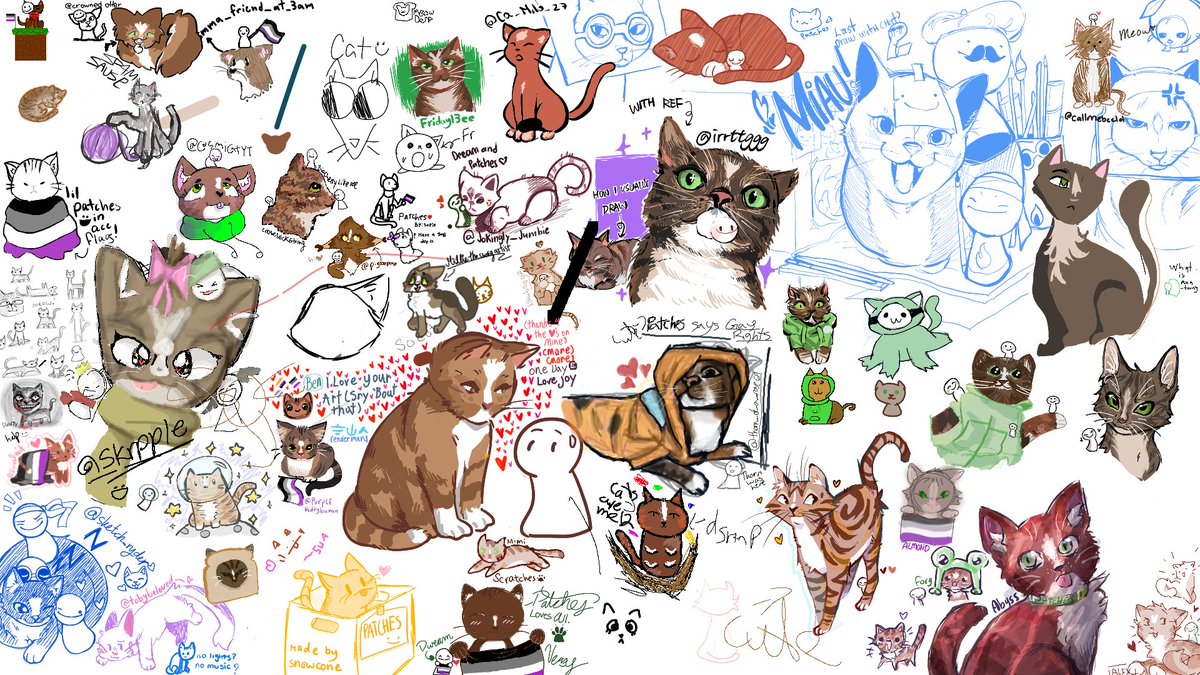 drawings from stream today with chat :D 