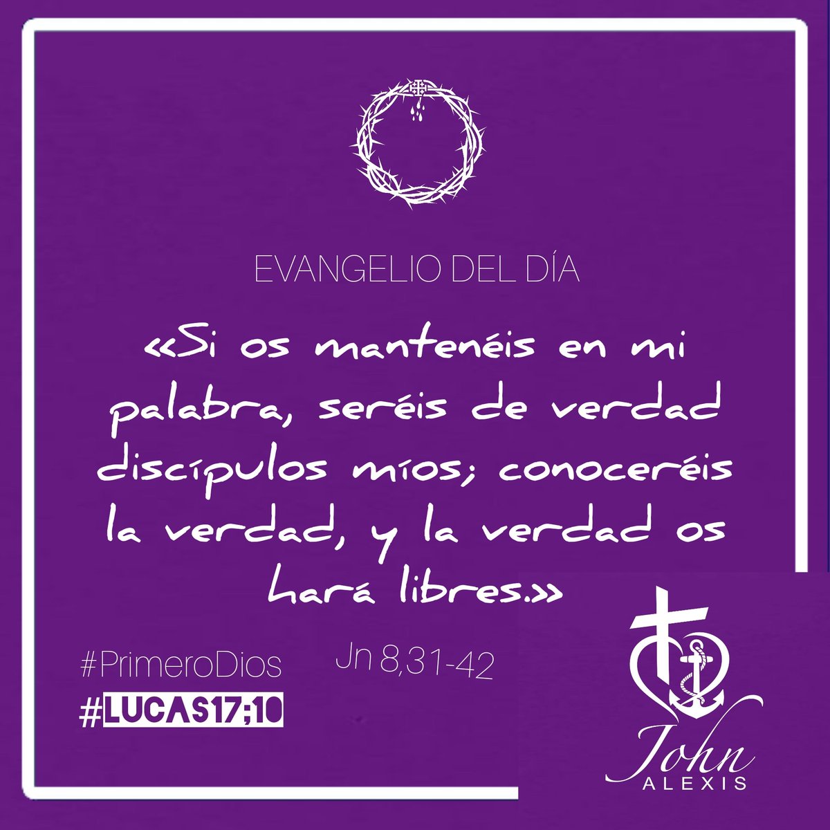 JohnAlexisGL's tweet photo. [Evangelio del día] La verdad os hará libres.

Ánimo
#NoTeRindas

Dios les bendiga!

✝️⚓❤
#Lucas1710 https://t.co/IP9vGtIWGo