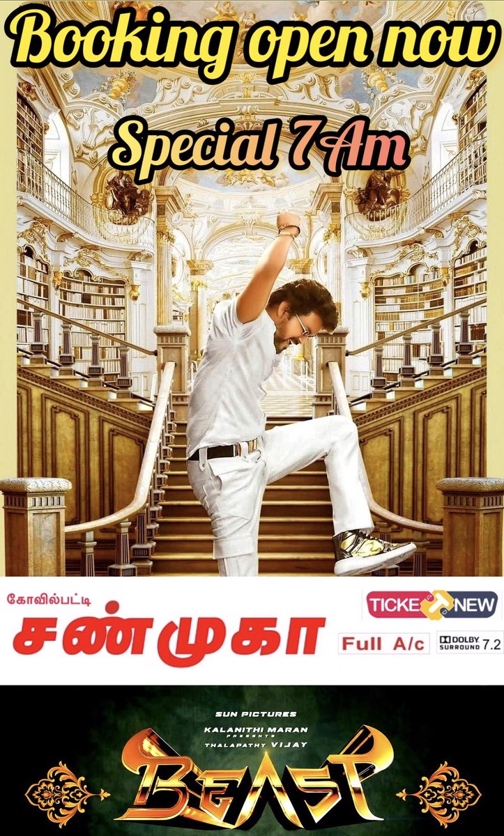 ShanmugaTheatre's tweet photo. Booking open now🧨🧨🧨
Online & counter
Special show 7Am https://t.co/m9eCBmEpf5
