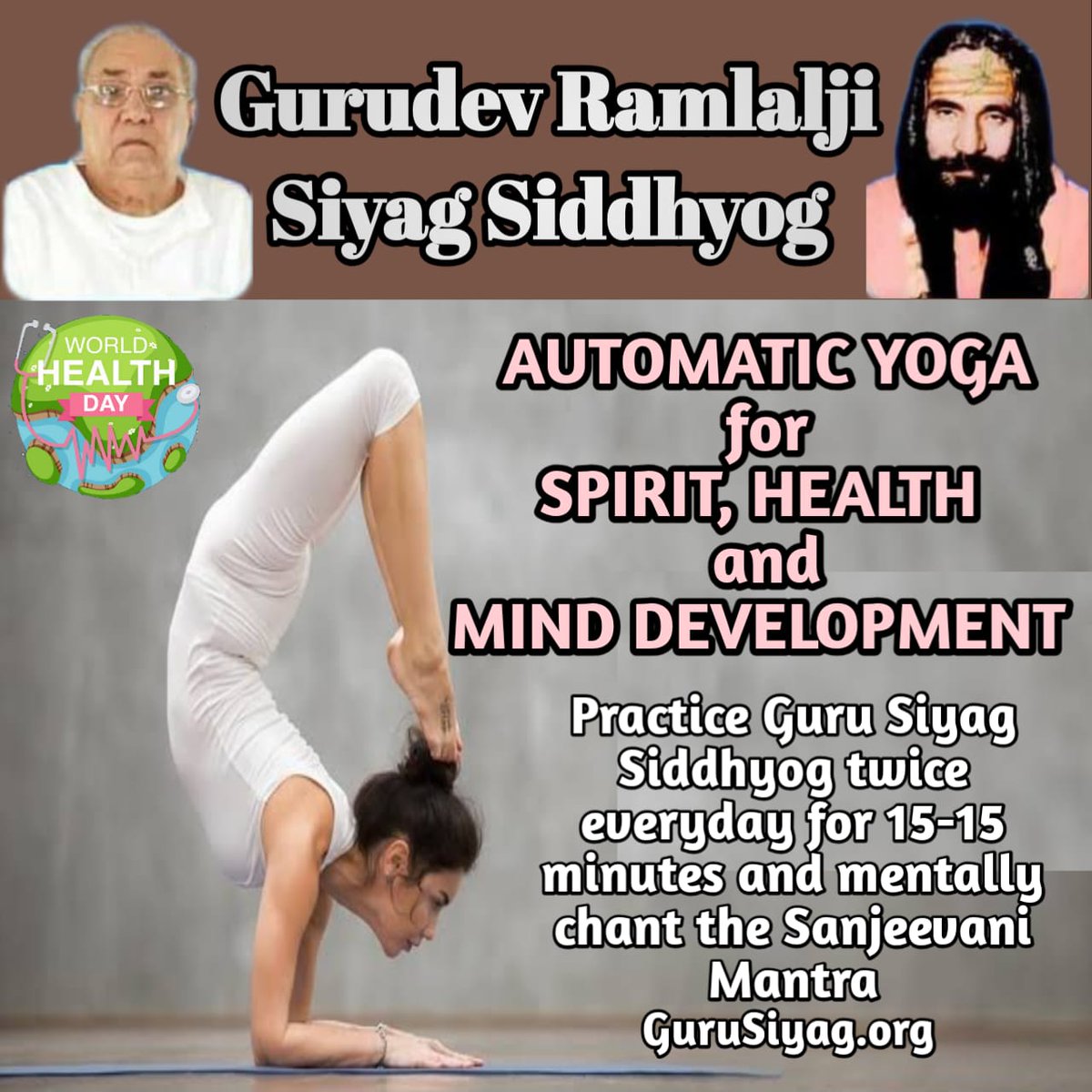 #worldhealthdaywithyoga
JAB SABHI ASADHYE BIMARIYAN MITENGI TABHI AAP SWASTH SARIR KA LAABH UTHA SAKTE HAIN .
IS SIDDH YOG YOG SE HI SAMBHV HAI .AAP ISKO KARKE DEKEHN