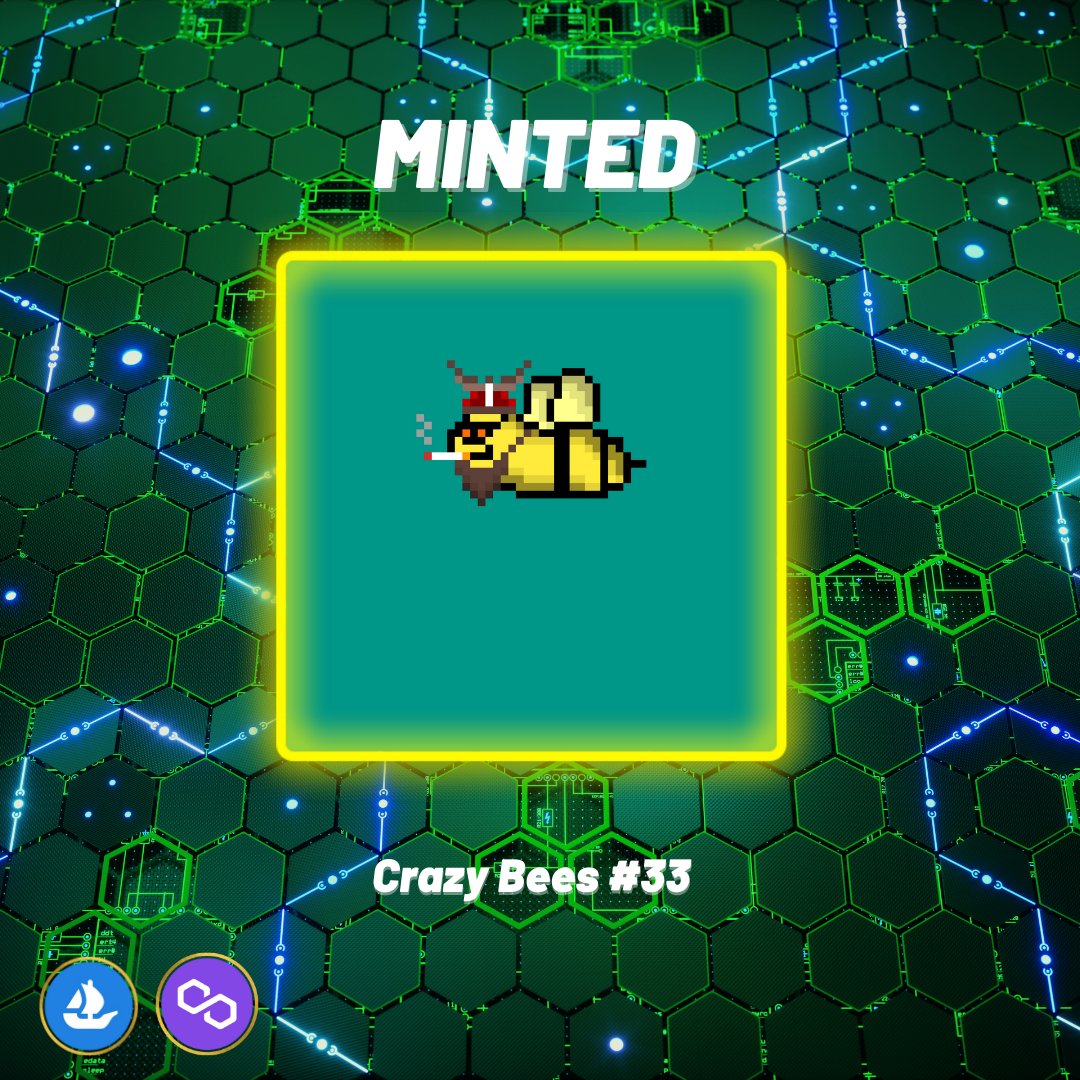 BeesCrazy's tweet photo. Crazy Bees #33 is available on 
@opensea 
 
🔻Rarity 1/1 🐝

🔻Link in bio 🐝

#nft #nftart #nftcollector #NFTartist
#NFTs #nftcollectors #nftartgallery #NFTdrop #nftcollectibles #opensea #cryptoart #NFTProject #NFTCommunity https://t.co/8RWt2pBJ8q