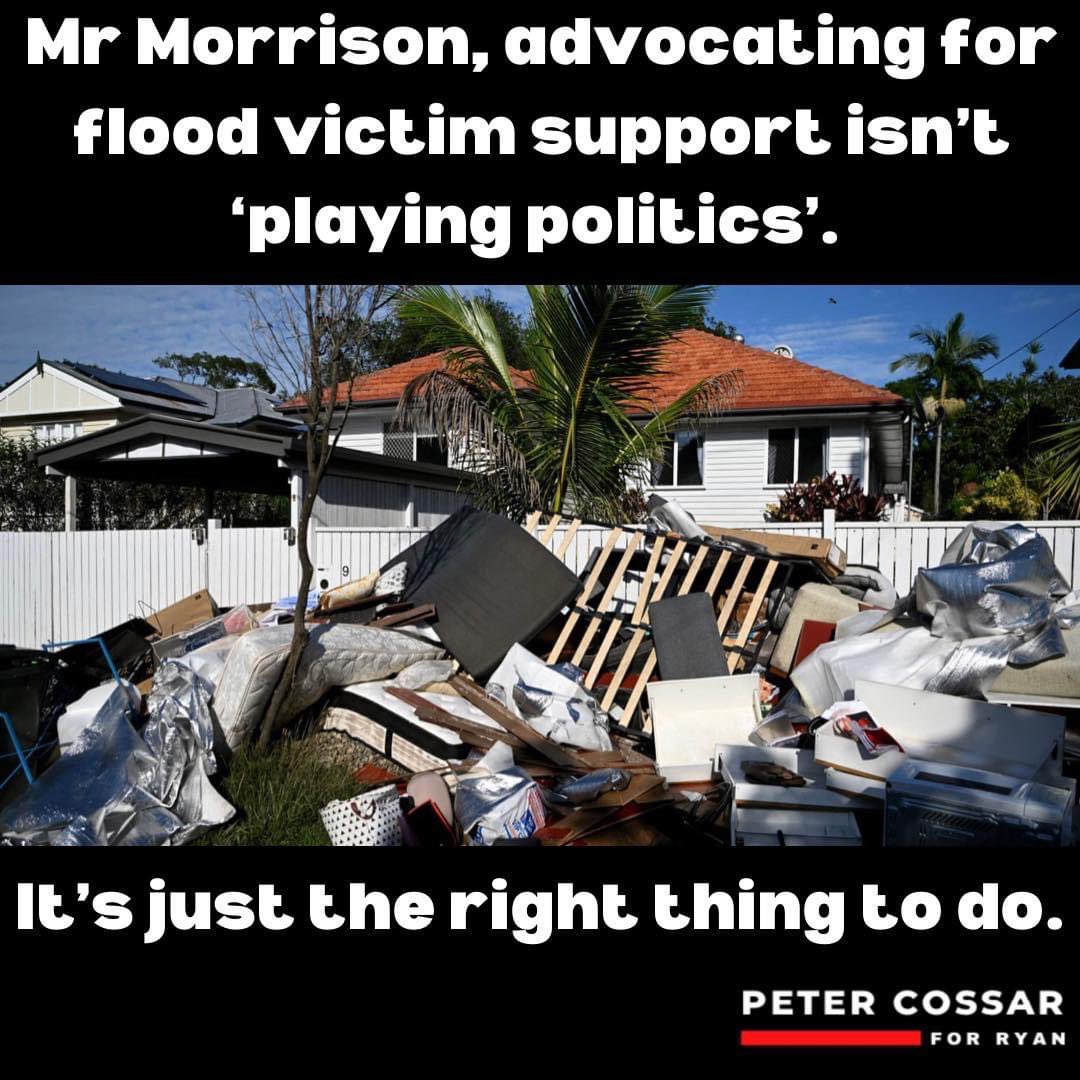 Does he even care that his bad decisions and inaction actually hurt people? #auspol #auspol2022 #turnryanred #qldfloods