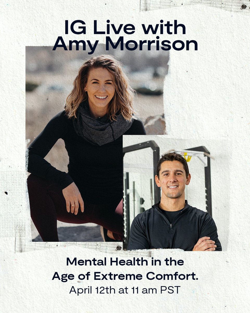 You won't want to miss this one.
 
Want to join in on the conversation? Submit your mental wellness-related questions to Amy in the comments below or via our IG Story, live today.