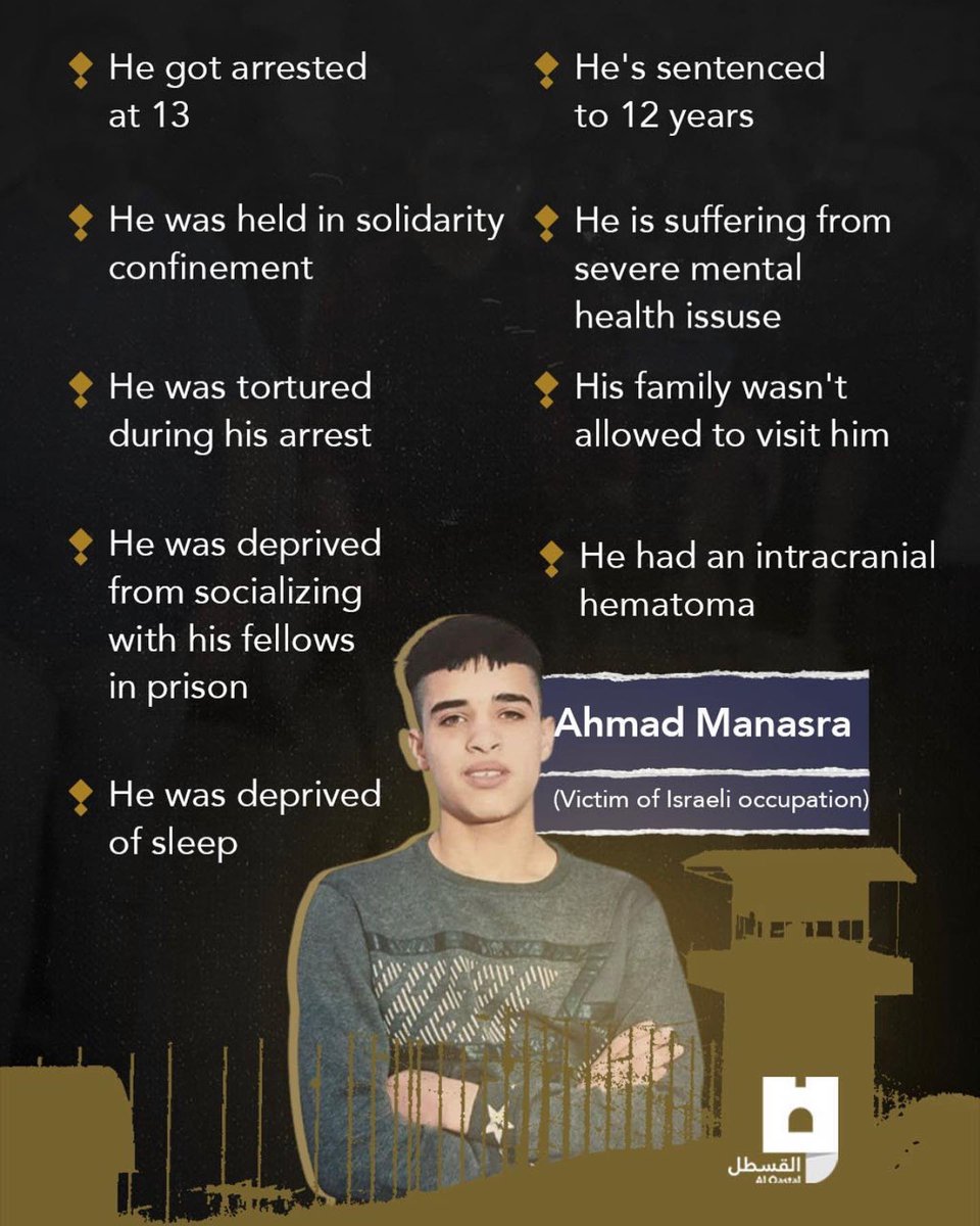 We have just 13 days to save Ahmad. Spread the world and be his voice. 🙏

#FreeAhmadManasra