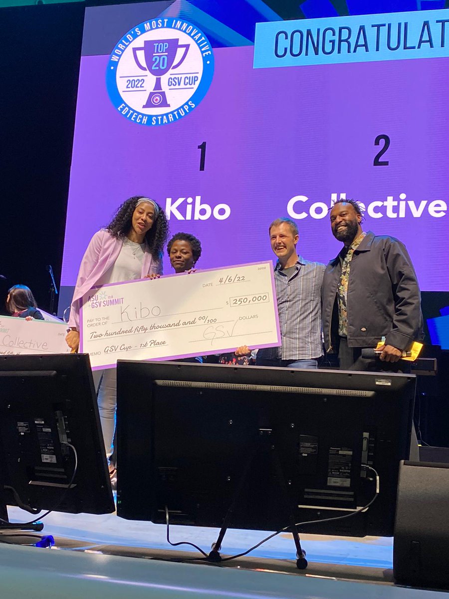 We are thrilled to share <a href="/ope_bukola/">Ope Bukola</a> (@Kibo_School) won first place at the ASU+GSV Cup bringing home $250K in undiluted funding 🎖️ 

This is a testament to the Kibo team’s dedication &amp; we can’t wait to support them on their journey as they shake up the African education system 💃