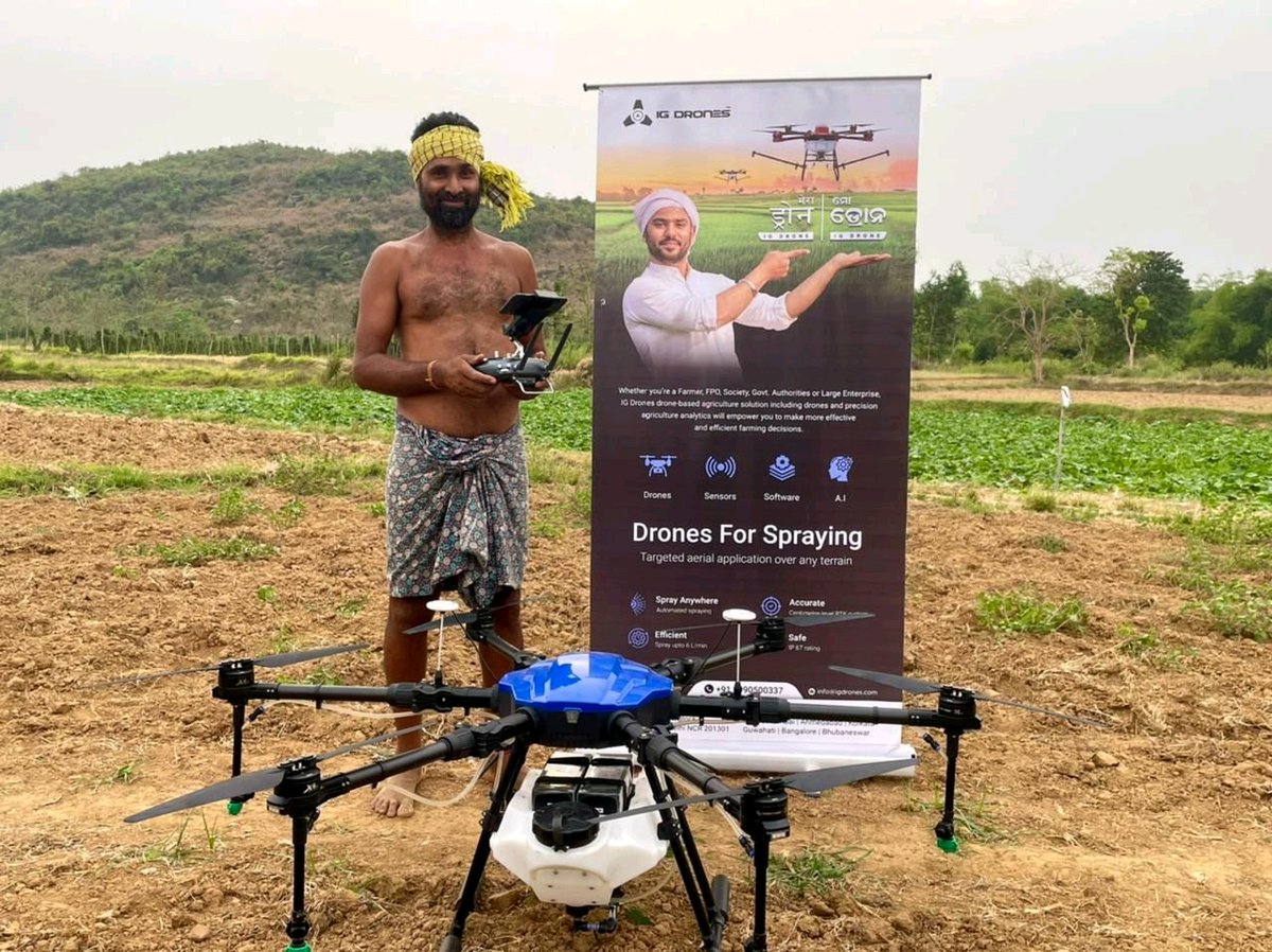 IGDefence's tweet photo. Lets Democratize the way drones being used.

In line with the PM’s Kisaan Drone Vision IG Drones has Launched IG Drones Kisaan with an aim to empower 50M Kisaan across India.

We are glad to be part of the farmers community with Made In India Drones to make it accessible to them. https://t.co/m5AVMHCOrR
