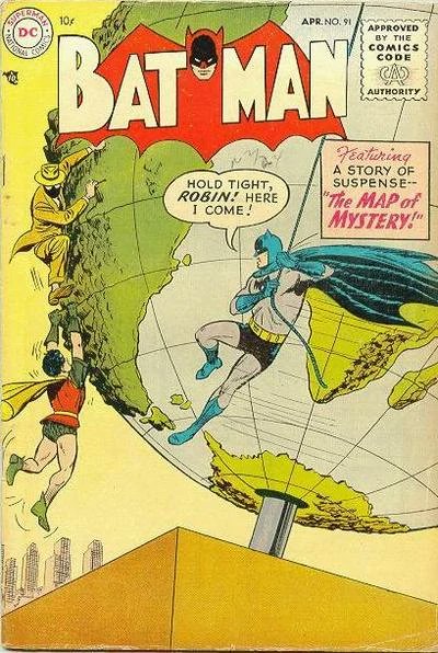 usa_bats's tweet photo. The #Batman - βοΈ - April 1955πΌ - π¦Batman Issue No. 91 - Batman #BruceWayne and #Robin #DickGrayson stop criminals getting controls of the #Batplane in the "Living Batplane," and stops criminal attacks on archaeologist in "Map of Mystery" https://t.co/uSfL9CcT7y