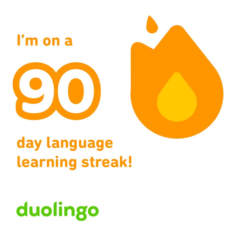 tangy83's tweet photo. I’m on a 90 day streak learning French on Duolingo! Join me? https://t.co/gdluLWLrWI https://t.co/lemMCt7s24