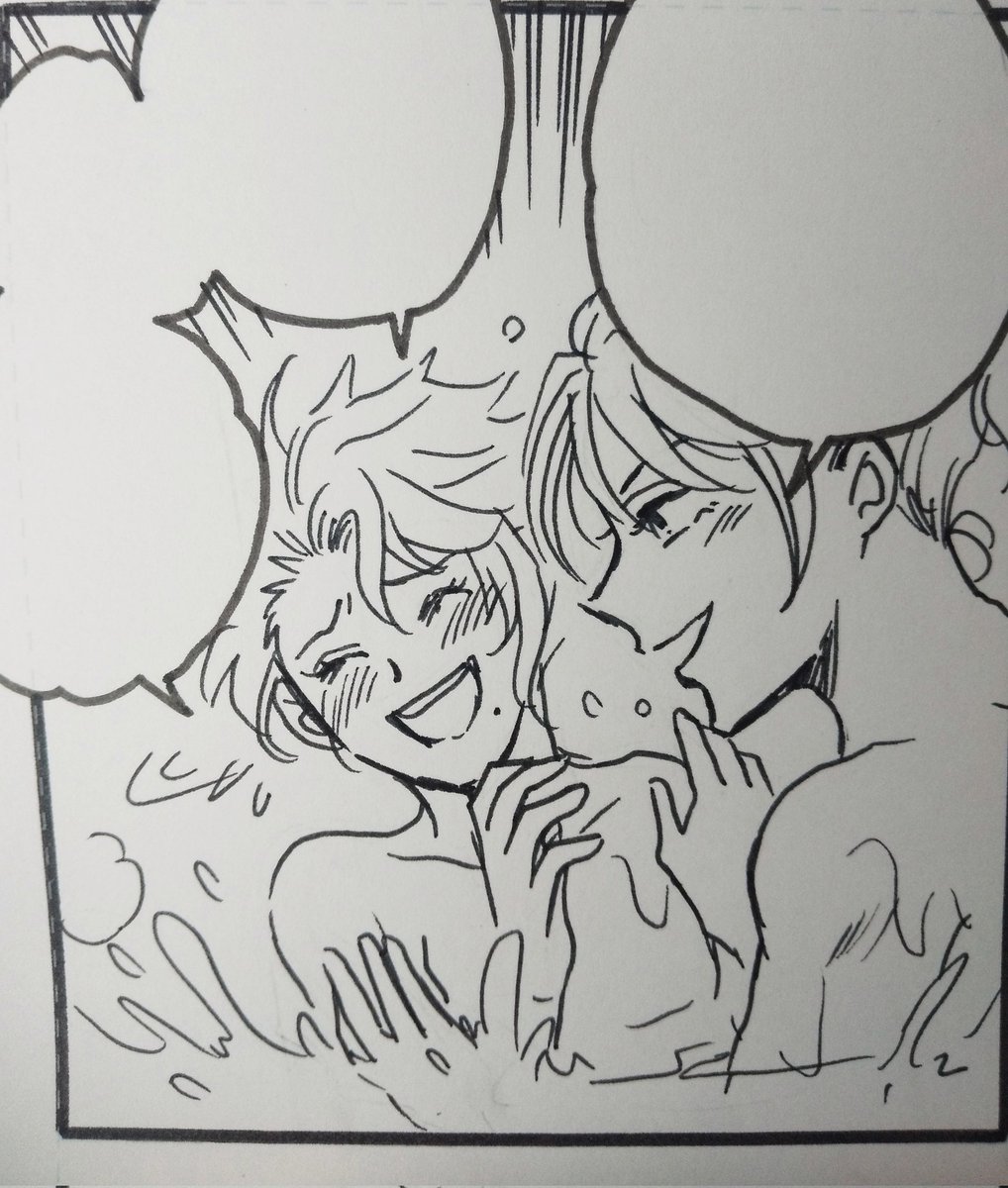 キャッキャウフフ♡な👑様と🐙ちゃん(百合)(💀目線) 