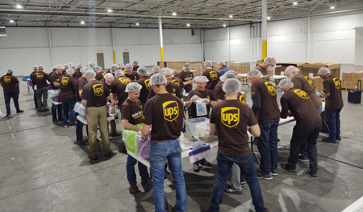Nearly 11,000 Nutri-Plenty® servings packaged by UPS 'New Hire' pilots. Great teamwork. Big impact! #lovethehungry