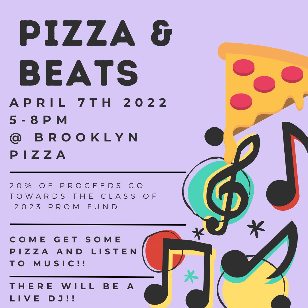 “STUDENT FUNDRAISER” go get some great Pizza and support the <a href="/BHHS_Stuco/">Bloomfield Hills Student Leadership</a> class of 2023 <a href="/BHBlackHawks/">BH Black Hawks</a> <a href="/BHHScage/">BHHS Student Section</a>
