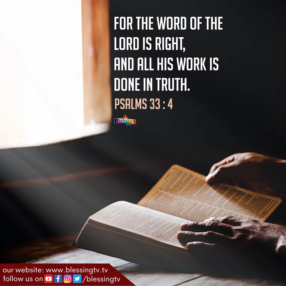 aaseervatham_tv's tweet photo. Daily Manna | April 07
For the word of the Lord is right, And all His work is done in truth.
Psalm 33: 4

#BlessingTv #AllenPaul #SophiyaAllenpaul #BtvManna #TamilBibleverse #TamilChristian #BibleVerse #AaseervathamTv https://t.co/wClA5VYboj