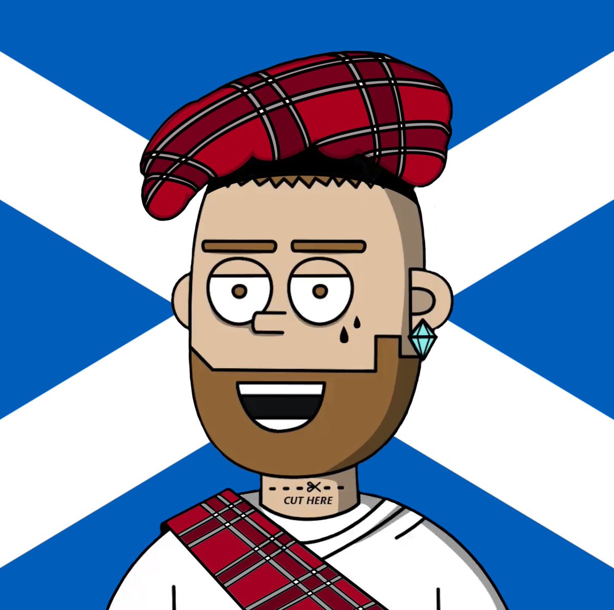 I made @nftbrav0 a new PFP after our space today 🏴󠁧󠁢󠁳󠁣󠁴󠁿💛🧪 you know how much the #posse loves your scottish accent…😆 #pssssdfanart #possessed #scotland <a href="/ThePossessedNFT/">pssssd</a> <a href="/whatthefurr/">Joe (c,c,c)</a> <a href="/tmw_buidls/">tmw</a> @OneEyeZuko <a href="/DerekNFT3/">DerekNFT</a> <a href="/WizBubba/">wizbubba</a> <a href="/Mitch_not_Bill/">Mitch</a> <a href="/NFTFiesta/">Fiesta</a> <a href="/diyaxeth/">diya</a>