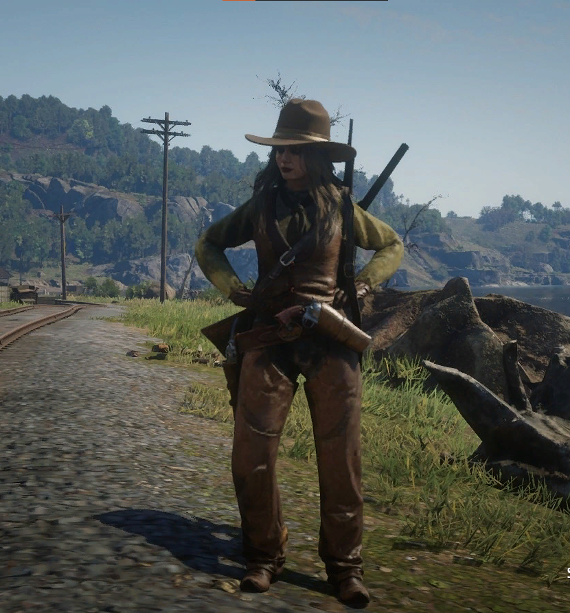 AshiraDelray's tweet photo. Us: "We want new content!" #RockstarGames  "Let's give them a really ugly free outfit." #SaveRedDeadOnline #RedDeadOnline #RDO #RDR2 #gamergirls https://t.co/IZYZIvuNOp