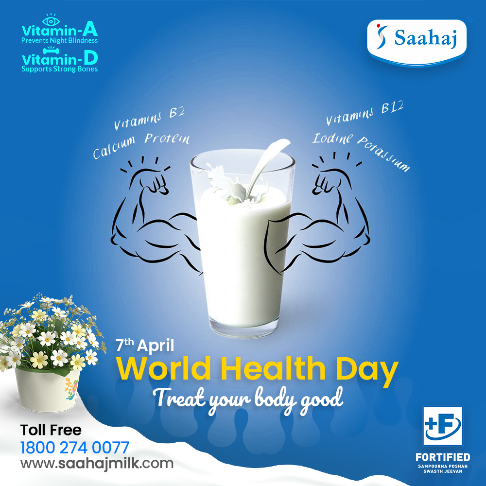 SaahajMPCL's tweet photo. Nothing can be more important in your life than maintaining good health. Happy World Health Day! #saahajMilk 🐮🥛💪😋
#WorldHealthDay 🌎
https://t.co/VLADo3kdzj
Toll-Free 1800 274 0077
#FitandFIne #SaahajGold #SlimandSmart #saahajchaispecial #saahajShakti https://t.co/lYk7mHRZvL