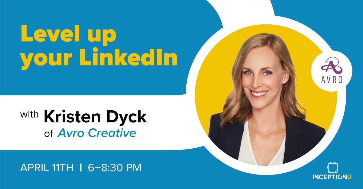 _InceptionU's tweet photo. We've released a few complimentary tickets to this personal branding workshop with @kristendyck_ on Monday. Grab one before they're gone!
https://t.co/lZsQsr88c3
#yyctalent #career #yycemployment https://t.co/IlgM0HnpfJ