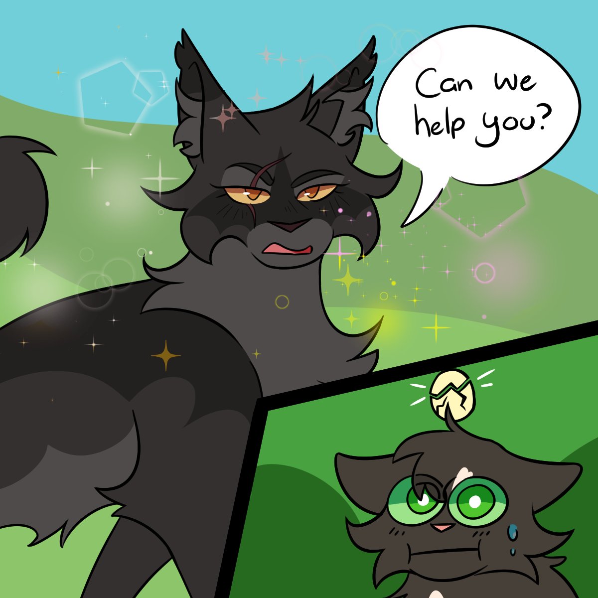 mercykatze's tweet photo. river spoilers//

congrats to nightheart on her transition i hope it goes well 🏳️‍⚧️🏳️‍⚧️
#warriorcats #riverwc #nightcloud #flamepaw #nightheart https://t.co/W2EE5SPHat