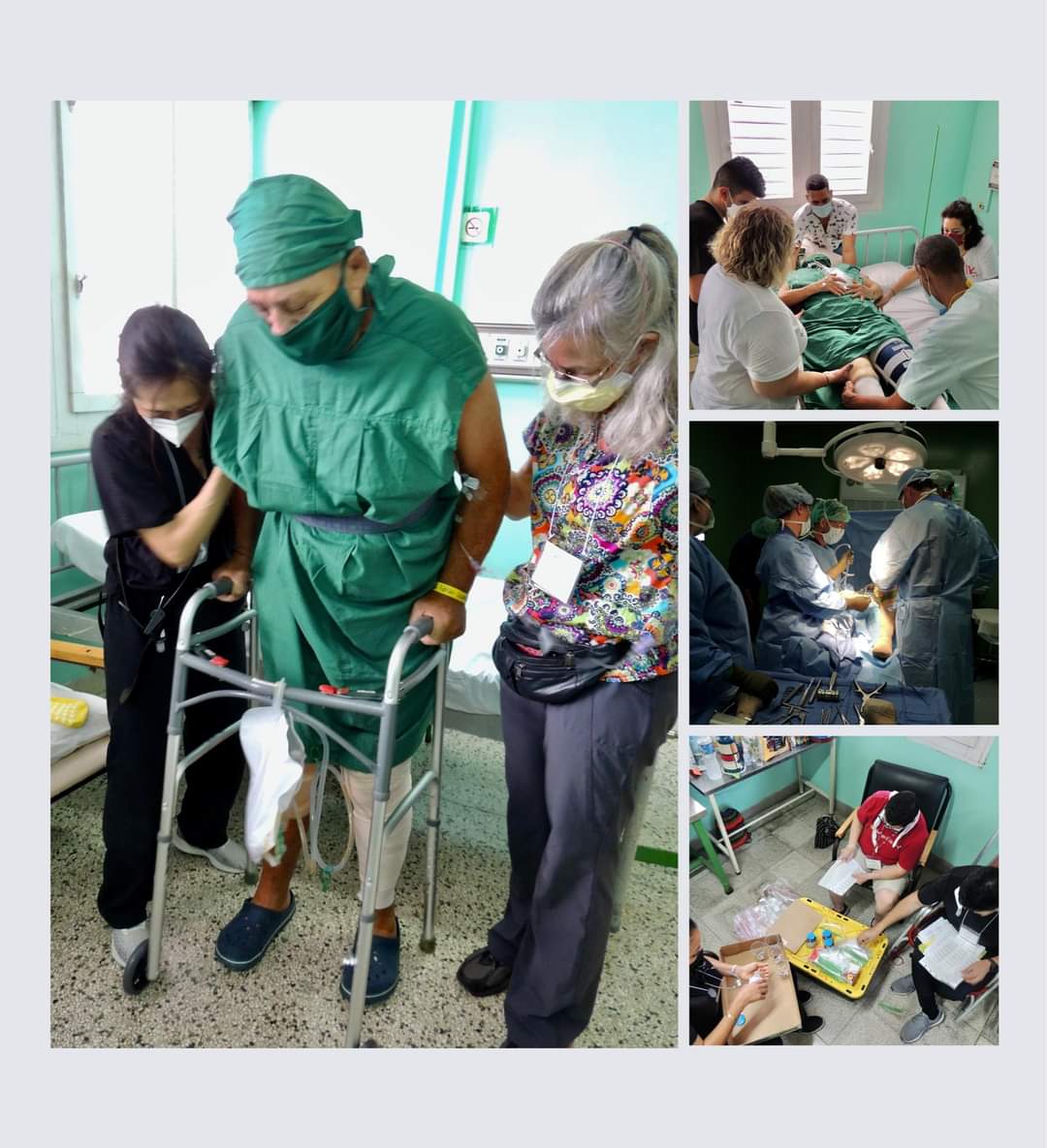 ClaudiaDRebelde's tweet photo. El Jefe de Estado en intercambio con el Dr. William Thomas Long,actual líder de #OperationWalk ,reconoció el empeño y profesionalismo de los 52 integrantes del equipo,que desde el 28 de marzo y hasta este 6 de abril,ha atendido a 54 pacientes en el Hosp Fructuoso Rodríguez. https://t.co/UMi04wA7K6