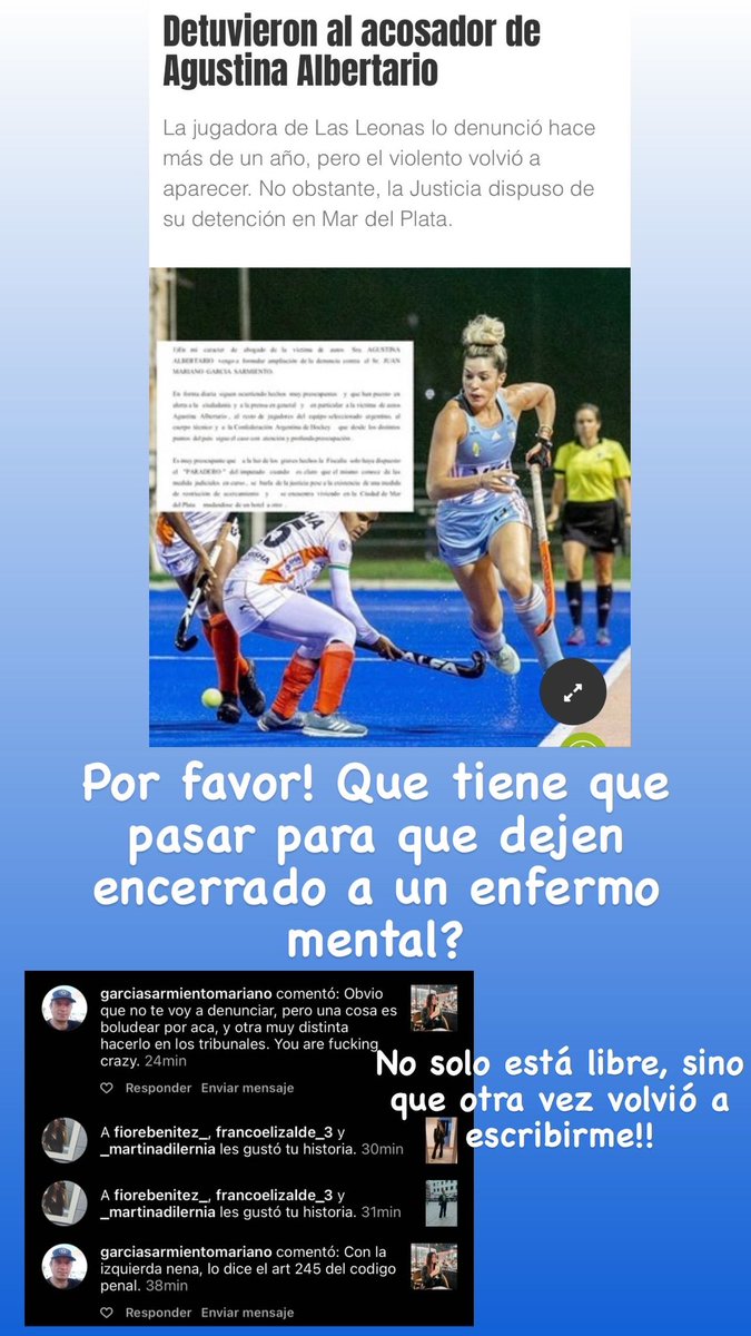 agusalbertario's tweet photo. Por favor! 
Te tienen que matar para que la justicia actúe? https://t.co/HKclnXvP0z