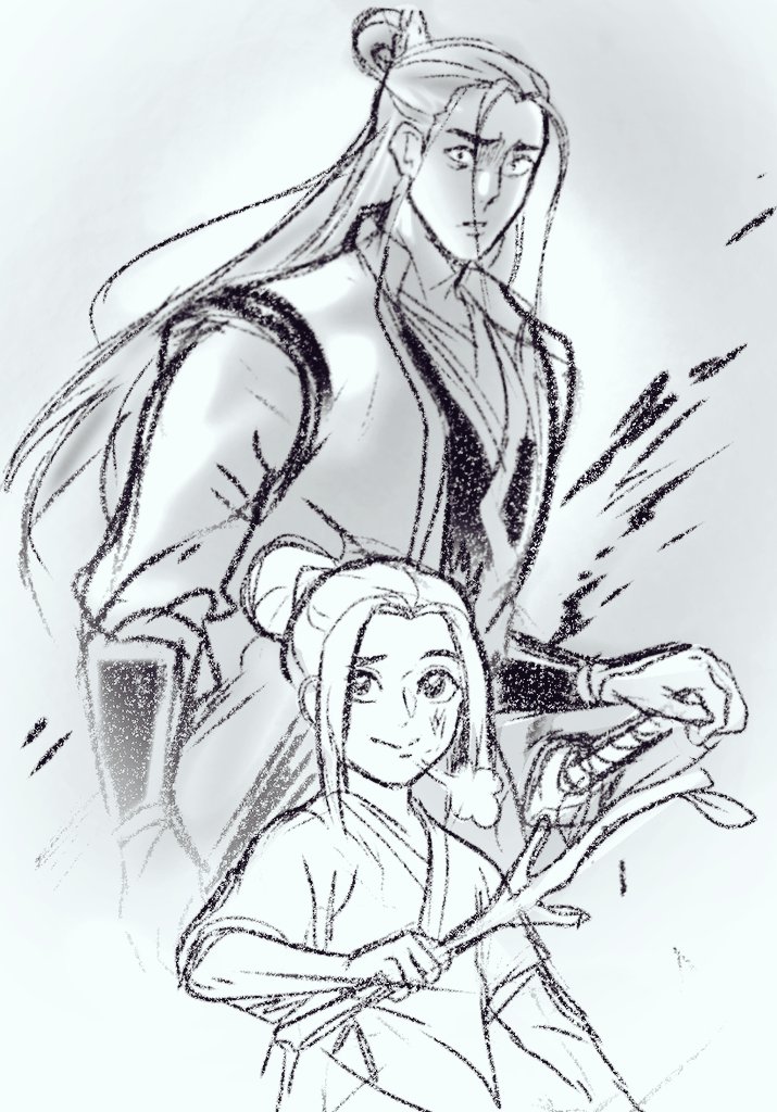 dohmaytey's tweet photo. [Rkgk]
AU where SJ continues to be a rogue cultivator with WYZ's influence and he and YQY met again a little later as young adults. 
. 
. 
. 
Aka me trying not to simp over Sexy Rogue SJ challenge—
#svsss #qijiu https://t.co/skWE5bBsg3