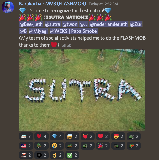 Wish I could thank everyone in this photo. <a href="/mv3nft/">MV3 is gone</a> family if you can help me tag Karakatcha in this tweet. I'm just at a loss for words 😭🌞🤍