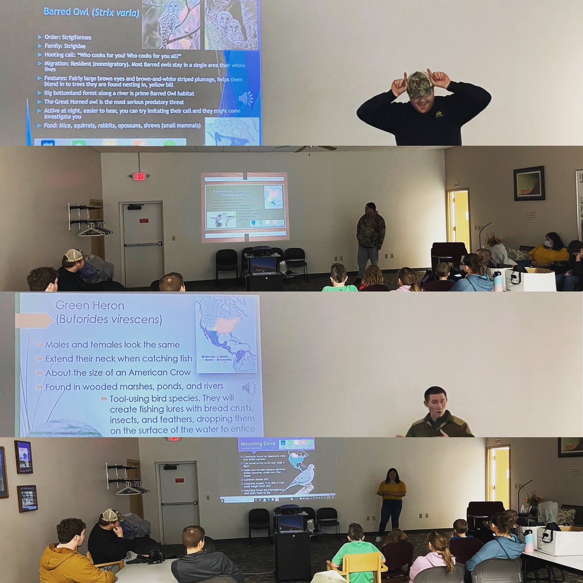 My Ornithology class did an after school program at the Fayette Library &amp; opened it to the public. They did great!