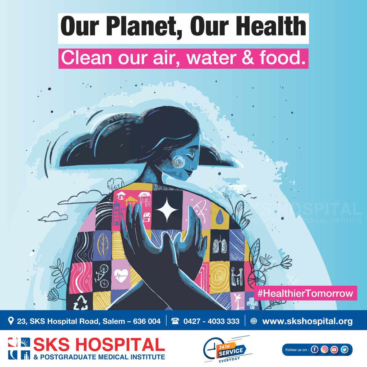 SKS_Hospital's tweet photo. On World Health Day 2022, Everyone should focus on the global attention on urgent actions needed to keep humans and the planet healthy and foster a movement to create societies focused on well-being. #HealthDay #worldhealthdaywithyoga  #HealthierTomorrow https://t.co/z4zuMzqPZB
