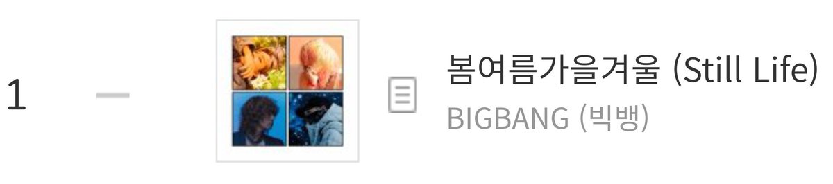 #BIGBANG "Still Life" has now spent 3 days at #1 on Melon Daily Chart. 💪💪💪

#BIGBANG_Streaming
#BIGBANG_StillLife
<a href="/YG_GlobalVIP/">BIGBANG GLOBAL VIP</a>