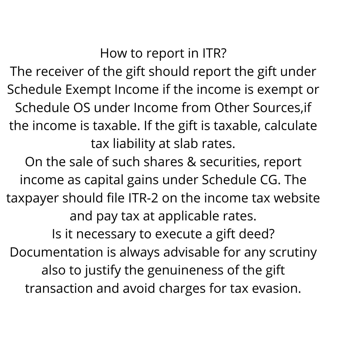GstConsultancy's tweet photo. Tax implications on gifting of shares

#Shares #shareslo #ShareSomeLove #sharesuccess #sharestories #shareshareshare #sharesmiles #sharesleddermag #sharespace #sharestory #sharesallocation #ShareSquare https://t.co/1jxT9d3ere