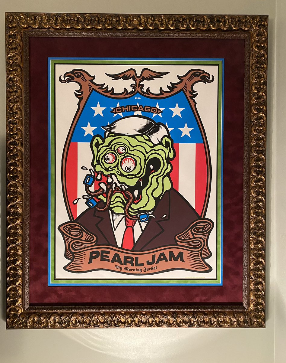 SteveNorris41's tweet photo. Big thanks to Bryan Paul Studios for framing these @PearlJam @AmesBros posters!!! 🔥🔥🔥 https://t.co/3rQ1pnzgzQ