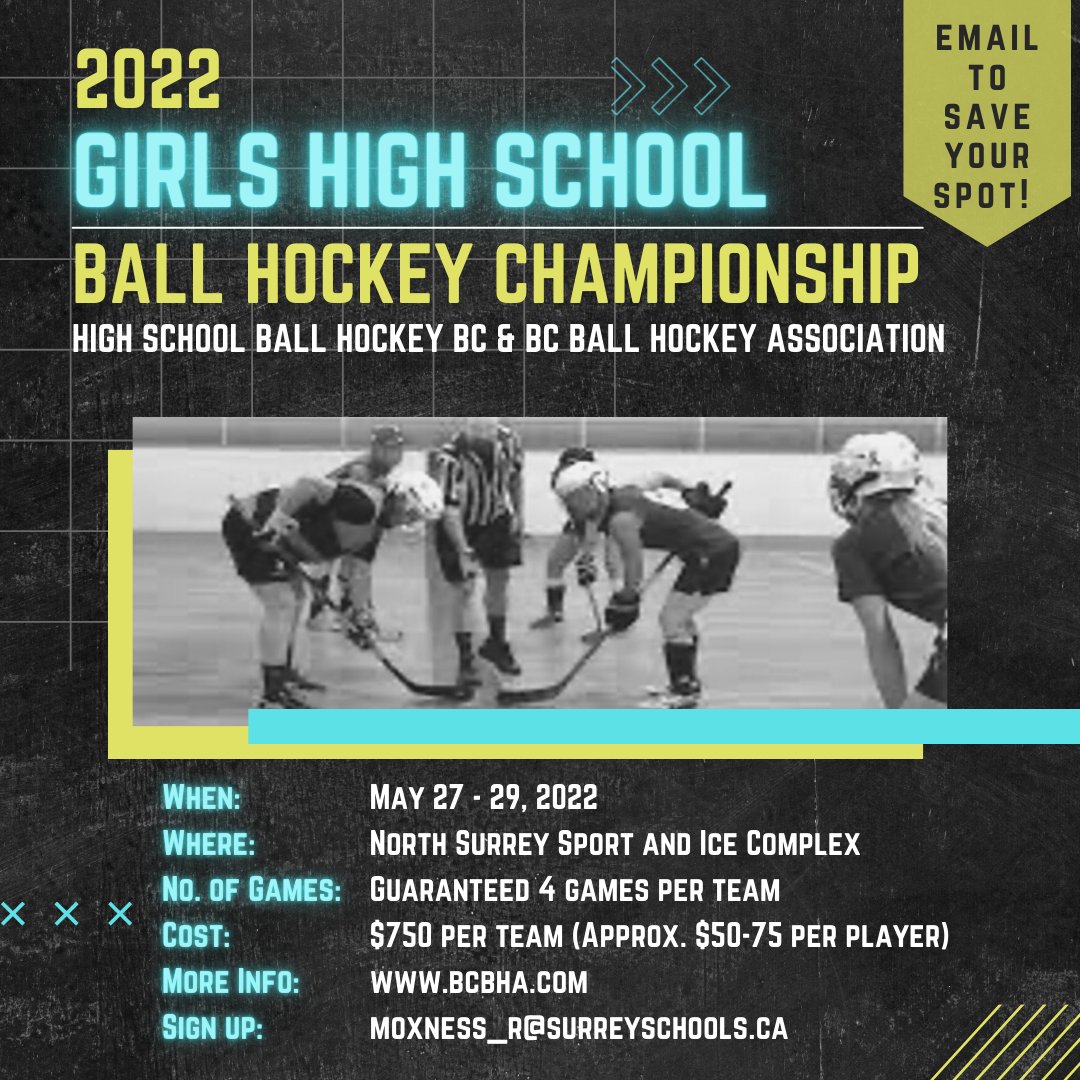 First BC Girls High School Ball Hockey Championship ready for registrants!