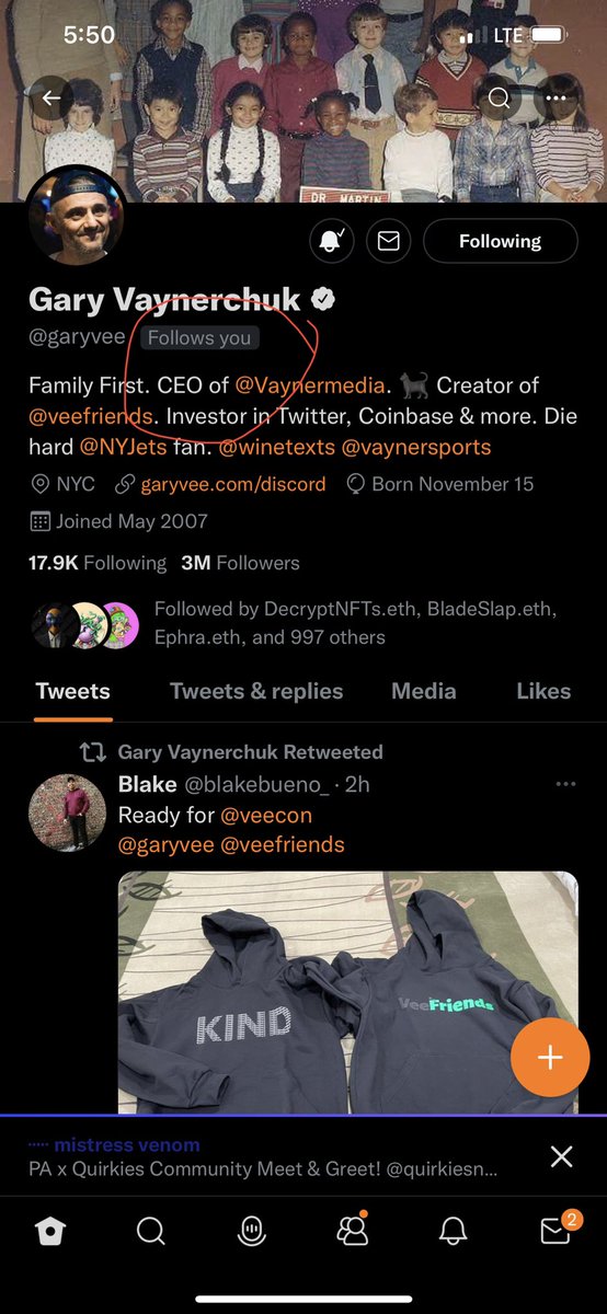 austin_kettle's tweet photo. I think @garyvee followed me because of my @psychanon PFP 🧐 https://t.co/9zANvk823E