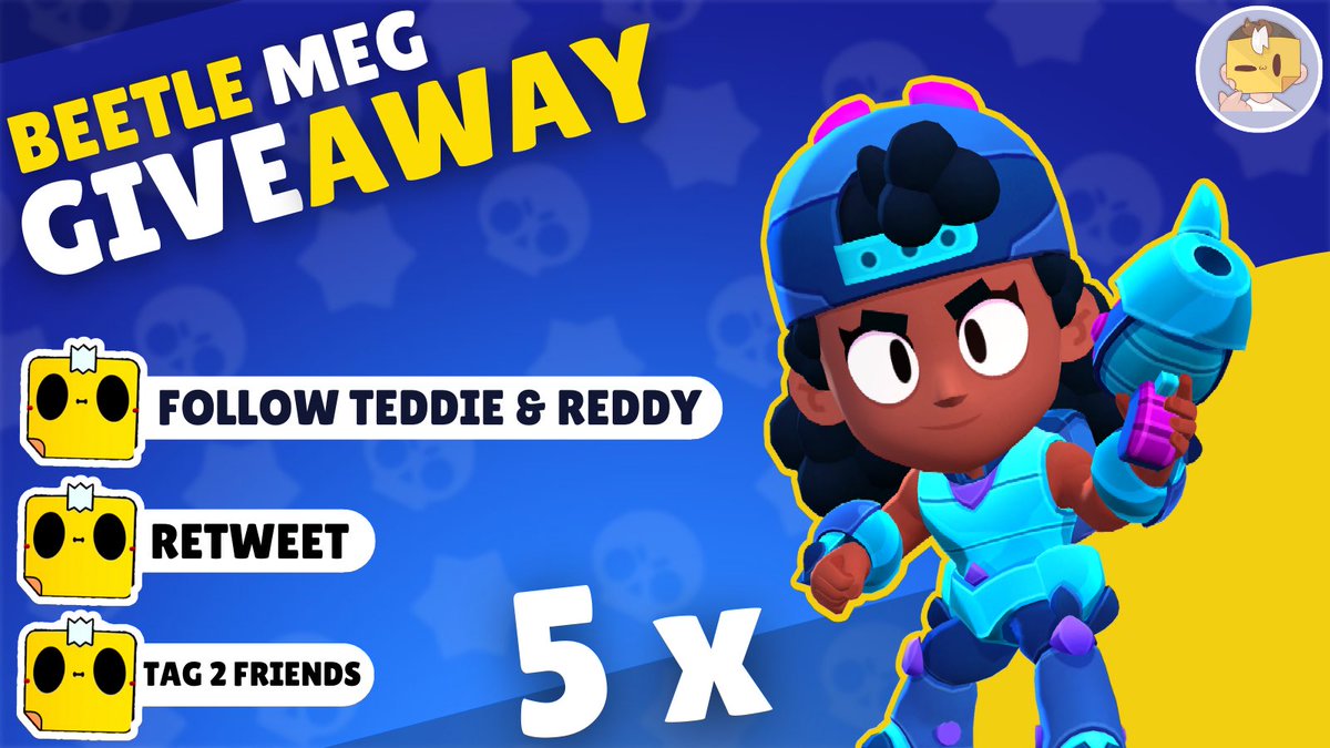 🎁 5x $$ for Beetle Meg Giveaway 🎁

👉To Enter:👈
1⃣ Follow <a href="/TeddieCasts/">Teddie</a> and me <a href="/reddysetgoooo/">ReddySet</a> 
2⃣ Retweet 
3⃣ Tag 2 friends

Announcing the winners on April 9th🎉
Prize via PayPal or gift card
#BrawlStars