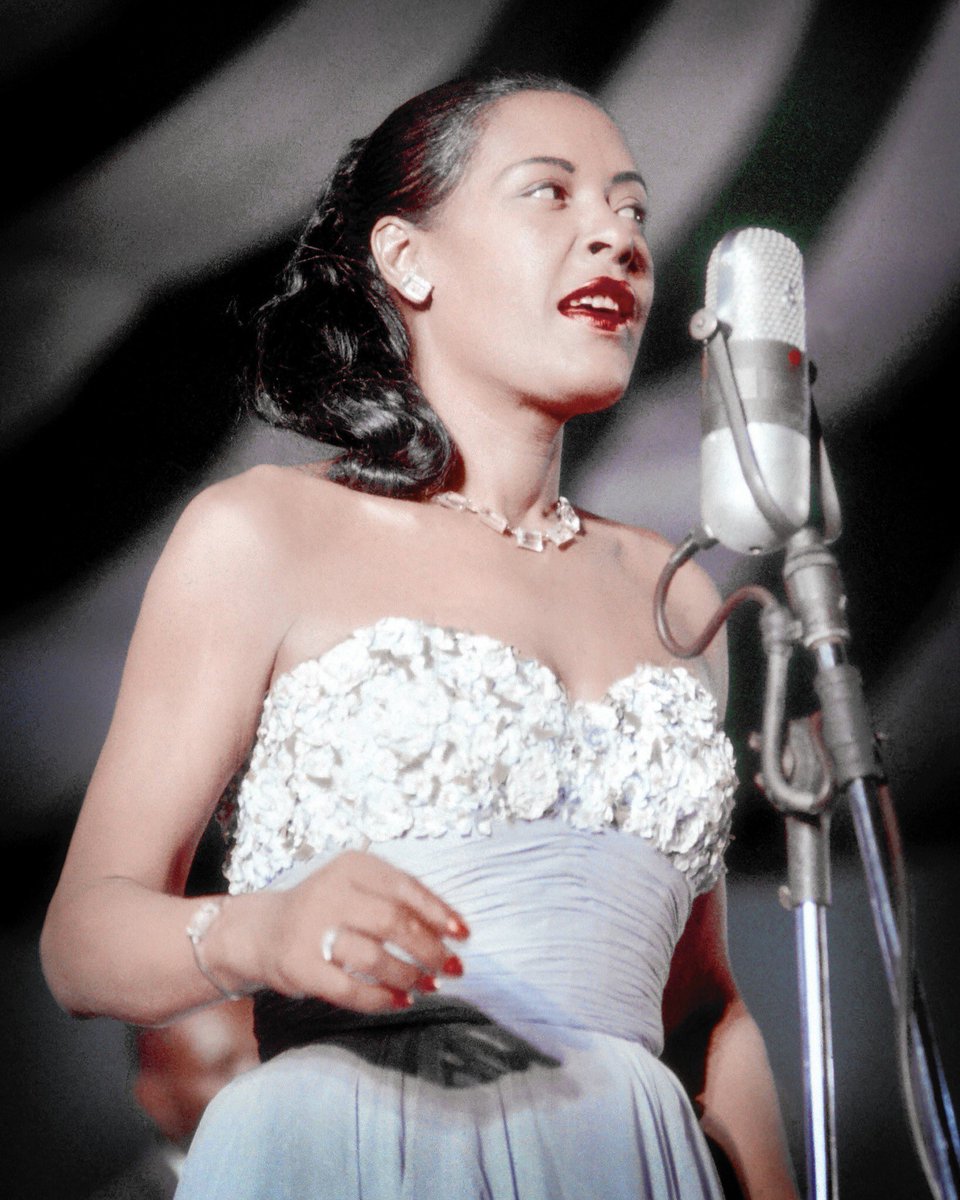 jazz_sunday's tweet photo. Born on this day 1915 the  one and only Billie Holiday https://t.co/YAjC7P6Lqr