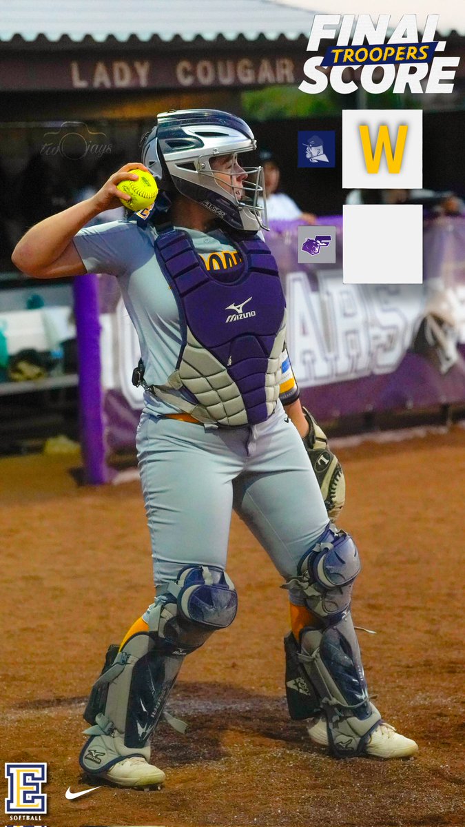 💛💙 Troopers Win! 💙💛

WP: S. Aguilera 5.0IP, 11Ks
 
Batting: 
S. Aguilera: 4/4, 2B, 4RBIs
L. Collins: 1/2, 3RBIs
D. Aguilera: 1/2, RBI
E. Martinez: 1/2
J. Echavarria: 1/3, 2B
J. Saucedo: 1/3, RBI
M. Campos: 1/3
B. Martell: 1/1, 2B, RBI

#GoTroop  #EastwoodSoftball