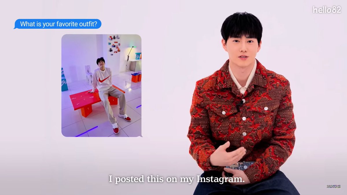 botecobysuho's tweet photo. entrevista para hello82
Q: Qual é a seu outfit favorito?
🐰: Eu gosto do estilo “kku~an~kku”, é como um estilo sem esforço, apenas colocando as roupas aleatoriamente
cr. kjmarchive
#Datadrop_SUHO #SUHOxhello82 #SUHO #수호 #SUHO_GreySuit @weareoneEXO https://t.co/1DuyGU6W3k