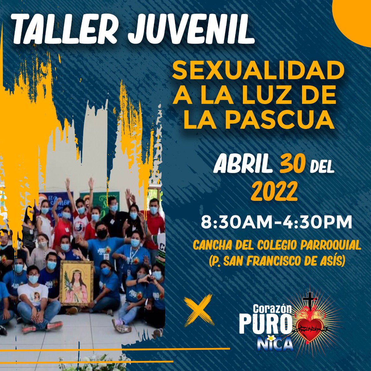 CpManagua's tweet photo. Es una invitación abierta para todo grupo juvenil católico, y si no perteneces a uno no te preocupes ¡¡ también te esperamos.  
Inscribirte es muy fácil, solo debes dar click en este link: 📊📝https://t.co/gFyBadk72t 
y llenar. Cualquier duda escríbenos whatsapp: +505 8726 5437. https://t.co/oT2IxQM4Wx