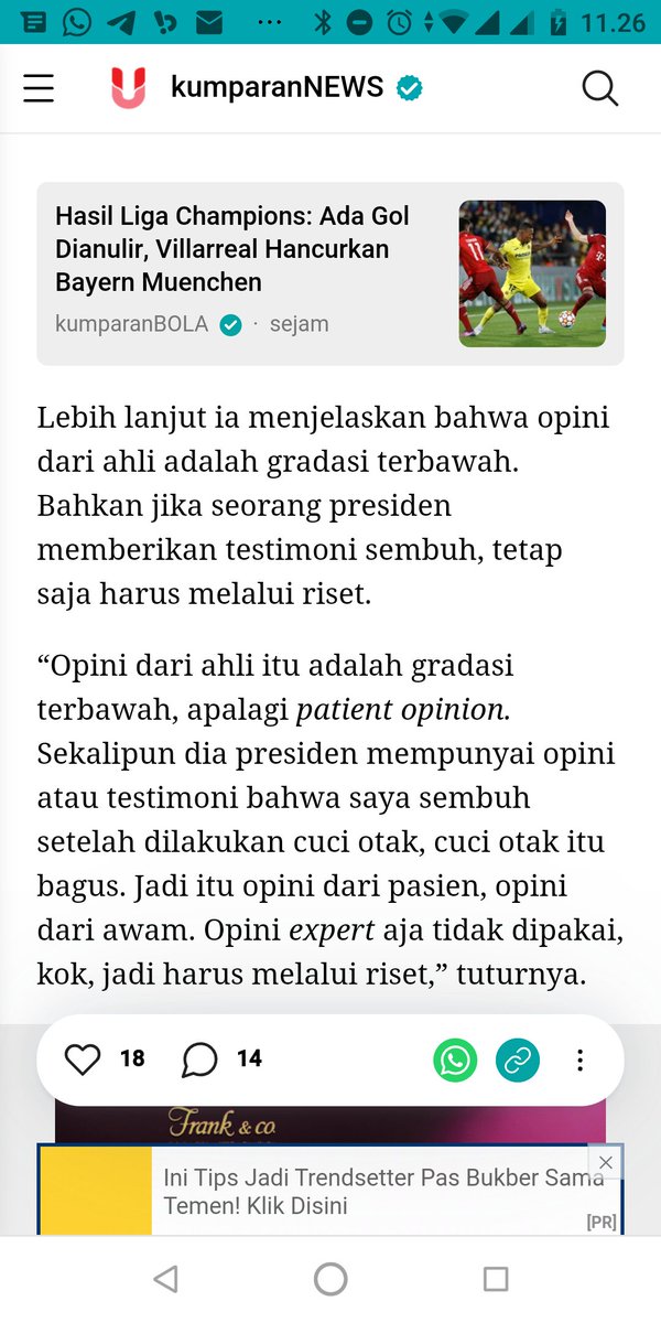 nirwan_anestesi's tweet photo. Dr dr Windhu Purnomo.
"Ya enggak begitu (hanya berdasarkan testimoni), tentu tidak, ya. Kalau gitu nanti Ponari, Ningsih Tinampi, itu kan banyak banget, tuh, testimoni yang mengatakan bahwa pengobatannya berhasil.
#EvidenceMedicine
#WeStandWithIDI https://t.co/bE966h1xBk