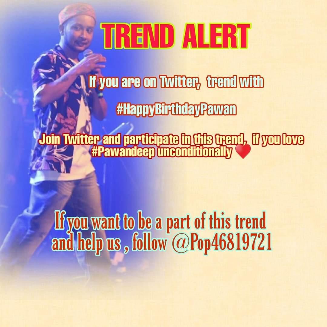 Pop46819721Pop's tweet photo. We are planning a twitter Trend for the @RajanPawandeep birthday...
Hope you guys help us in this trend.
#Pawandeeprajan #pawandeep #Twitter #birthdaytrend https://t.co/x08muuJnRb