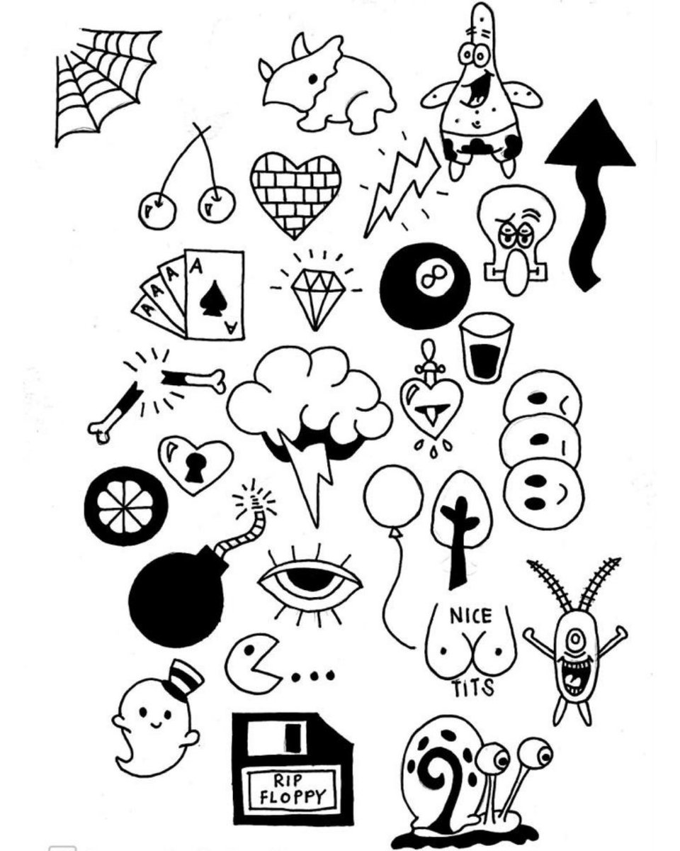 CELYANEMUYUK's tweet photo. Here are some doodle tattoo flash. All designs are small in size ya. If you are keen to get these tattooed and don’t mind an apprentice to do it, please DM me! No charges! Just bring me a good food or a set of stout is fine *joke! .. anyhooo! See you soon!🍻 #deadlightstattoo https://t.co/7iQYoOXvFB