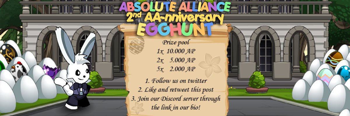 Absolute_AQW's tweet photo. Today marks Absolute Alliance's 2 year anniversary and we thought what better way to celebrate it than hold a massive giveaway for everyone! 

You can find the details below!
@ArtixKrieger @R3V_AQW @TerabithiaAQW @Uxhal @GiveawaysAE https://t.co/lQRCCr5yML