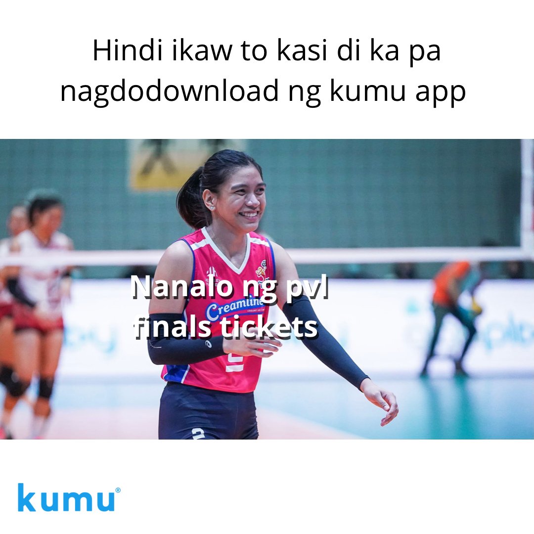 kumuPH's tweet photo. Shawarawt sa mga may kumu app na nabiyayaan ng PVL Arena tix! Ganda ng ngiti niyo no katulad kay Phenom Alyssa! You want more sa Game 2 ng @CoolSmashers vs @PetroGazzAngels? 

Show us your kumu accounts na! #PVLonkumu #PVL2022

Download here: https://t.co/6iUtgEbcO5 https://t.co/Q0gvzZyNaV