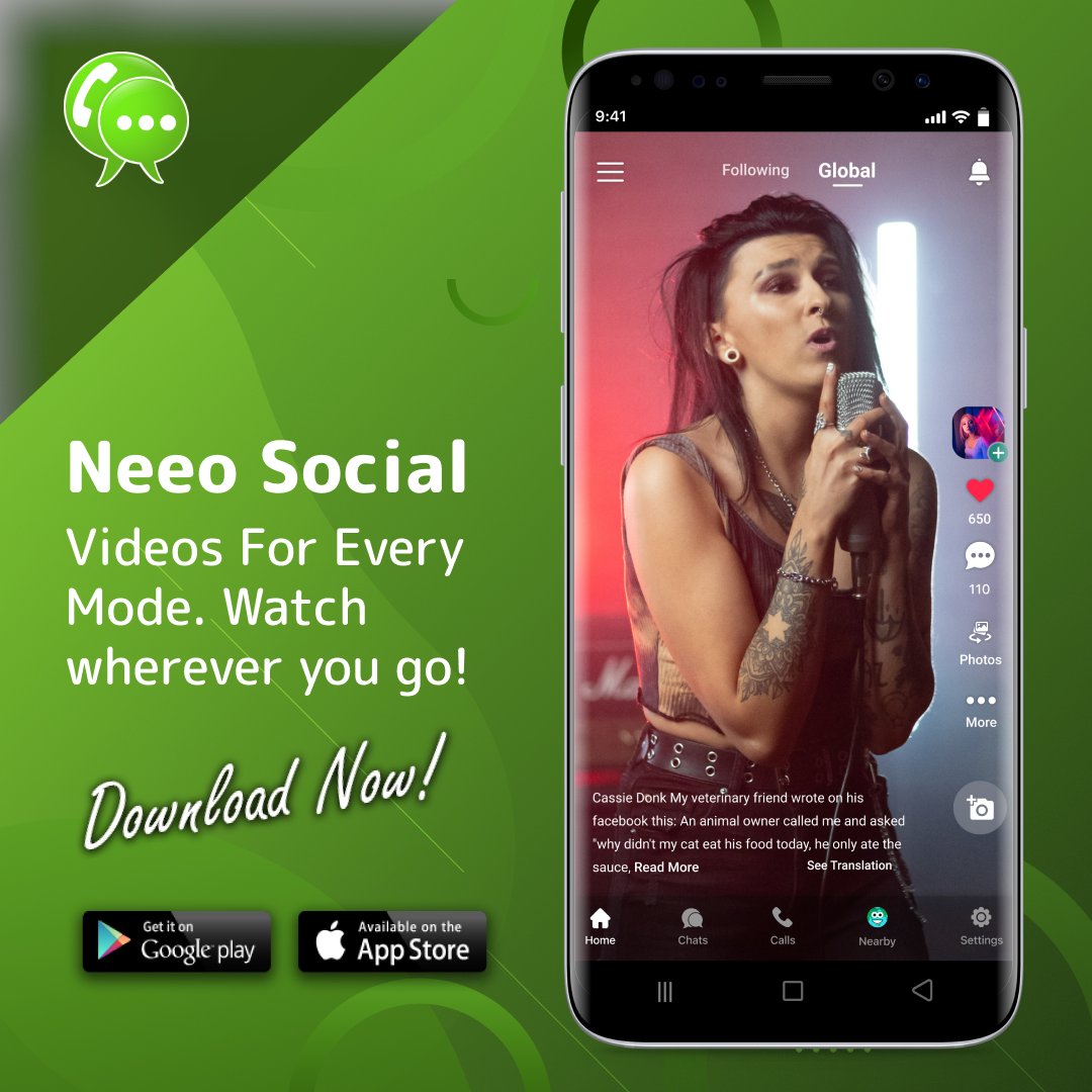 neeopal's tweet image. Neeo Social! Videos For Every Mode. Watch Wherever You Go!

 #neeo #neeopal #apps #messenger #calls #videocalls #audiocalls #application #translator #nearby #social #communication #translation #meet_nearby #privacy #securecommunication #NeeoSocial