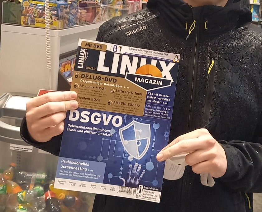 🏪 Unser freies Schul-Informations-System AlekSIS gibt es jetzt an jedem gut sortierten Kiosk!

🗞️ Holt euch jetzt das aktuelle <a href="/linuxmagazin/">linuxmagazin</a> mit 💿 DELUG-DVD, lest, was AlekSIS so besonders macht und probiert es live aus.

🥰 Vielen Dank an <a href="/madkissTM/">Martin Gerhard Loschwitz</a> für den tollen Artikel!