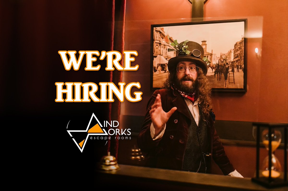 WE'RE HIRING! 👀👋

We're on the lookout for an amazing new GAMES MASTER to join our <a href="/MindworksGames/">Mindworks Escape Rooms</a> / <a href="/TimelockEscape/">Time Lock - Worthing</a> team here in Worthing!🕵️‍♂️

For more info, head to our Instagram or Facebook page 🎛🕹🎭🔌⏳

#worthing #worthingjobs #escaperoom #mindworksescaperooms