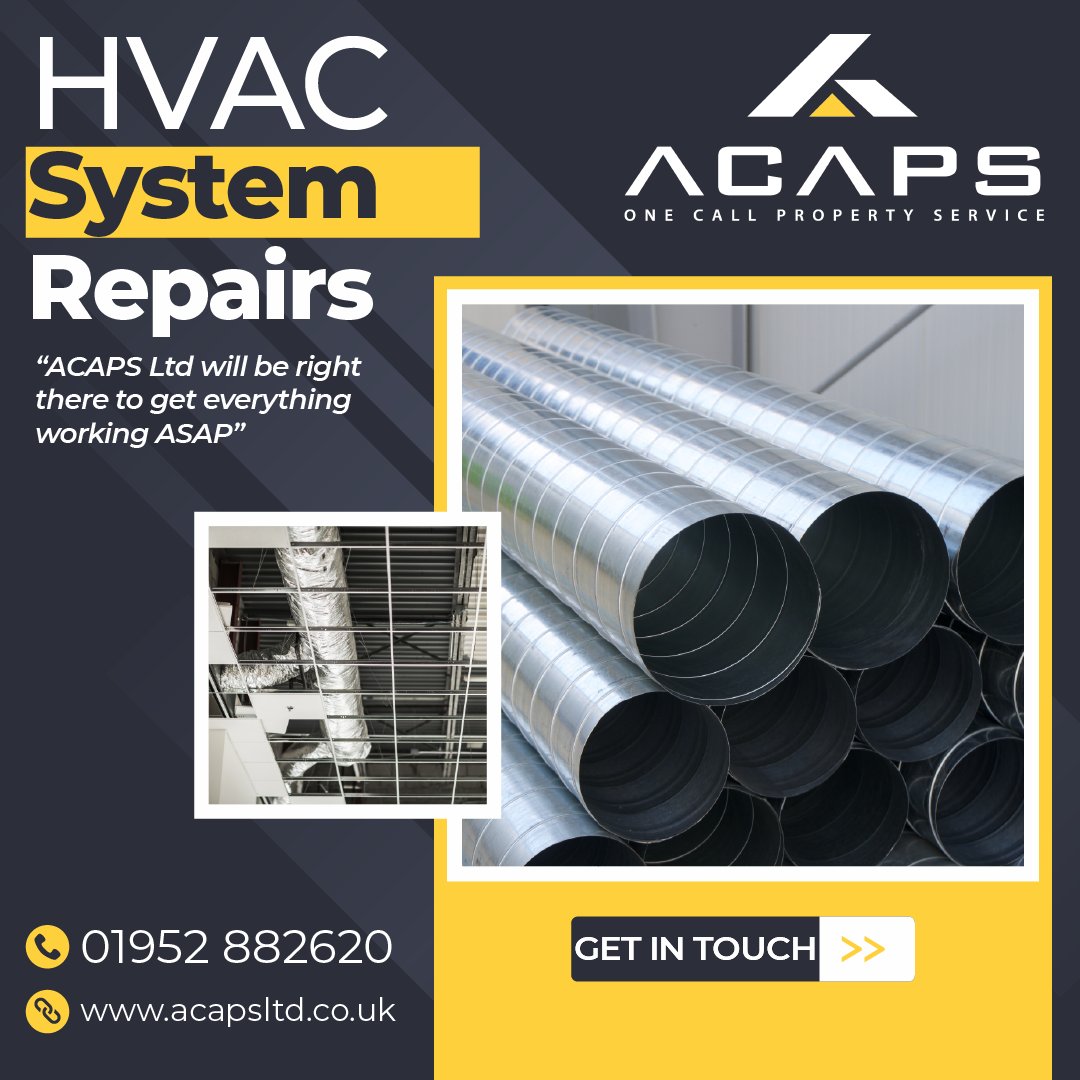 mawebdesign_uk's tweet photo. 🟡 HVAC systems are a vital component to any established business. If your HVAC system becomes temperamental, ACAPS Ltd will be right there to get everything working ASAP.

🌐 https://t.co/OTLihKVLXd
🔗 #AcapsLtd #Heating #Ventilation #Aircon #HVAC #Electrical https://t.co/nGehWNY93g