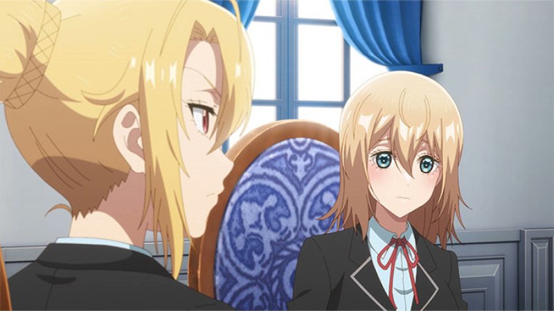 TV 애니메이션 '여성향 게임 세계는 모브에게 가혹한 세계입니다' 제2화 「そこの彼女 お茶してかない？(거기 있는 아가씨 차 한 잔 할래?)」의...